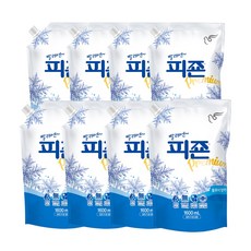 피죤 프리미엄 섬유유연제 블루비앙카 리필, 1.6L, 8개