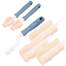 아이조아 리필형 젖병 세척솔 젖병솔대 + 리필필터폼 3p + 젖꼭지솔 2p, 블루, 1세트
