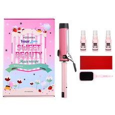 보다나 스위트박스 봉 40 세트 VCS17L, 봉 고데기 핑크 + 픽서 3p + 쿠션 브러시 + 열판 방지패드 + 스위트박스, 1세트