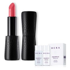 헤라 루즈 홀릭 익셉셔널 립스틱 3g + 아쿠아볼릭심플 기초화장품 세트 A 2종, 201호 츄츄코랄, 1세트