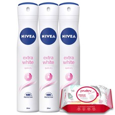 니베아 데오드란트 스프레이 엑스트라 화이트 200ml x 3p + 프로텍트 스프레이 35ml, 1세트