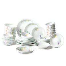 코렐 파스텔 가든 10인 코리안 홈 식기 세트 50p, 혼합색상, 8종