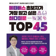 메타버스 초보자가 가장 알고 싶은 최다질문 TOP 45:메타버스와 NFT 세상에서 일하고 돈 벌기, 이승환, 메이트북스