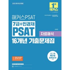 [해커스PSAT]2025 해커스PSAT 7급+민경채 PSAT 16개년 기출문제집 자료해석, 해커스PSAT