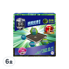 家家 線體紙蚊香 補充包, 節省電源 減少煙霧 保護環境 強效安全環保 有效驅蚊 煙少不嗆鼻, 50g, 6盒