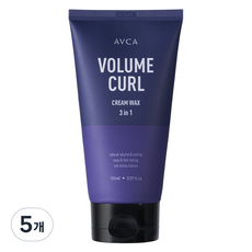 아브카 3 in 1 볼륨 앤 컬크림 왁스, 5개, 150ml
