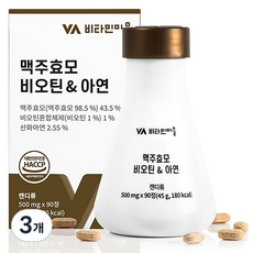 비타민마을 맥주효모 비오틴 아연 비타민B 45g, 3개