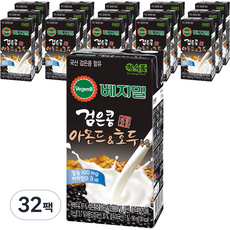 베지밀 검은콩 아몬드&호두 두유, 190ml, 32개