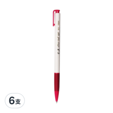 O.B. 歐布德 200A 自動中性筆 0.5mm, 紅色, 6支