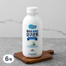 벨라유 플레인 요구르트, 500ml, 6개