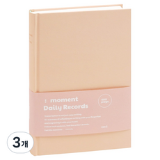 Momodi Moment Record Made彩色筆記本, 3個, 陽光桃
