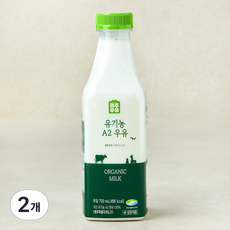 제주우유 유기농 A2 우유, 2개, 750ml 2개, 750ml