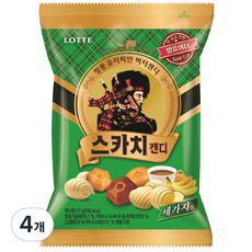 롯데웰푸드 스카치 캔디 세가지맛, 157g, 4개