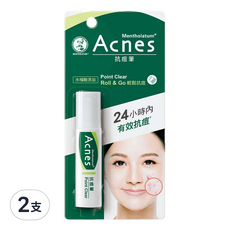 MENTHOLATUM 曼秀雷敦 Acnes 抗痘筆 9ml 2支裝, 水楊酸調理, 滾珠設計, 方便攜帶, 2支