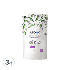 아토앤오투 1종 젖병 & 주방세제 리필 로즈마리향, 480g, 3개