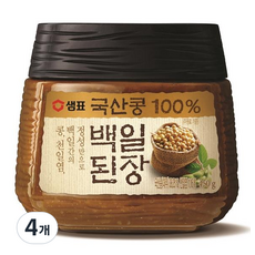 샘표 국산콩 백일된장, 450g, 4개