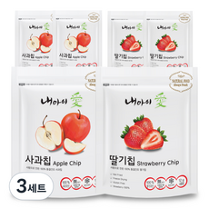 내아이애 동결건조 과일칩 딸기 12g x 3p + 사과 12g x 3p, 3세트