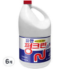 유한양행 펑크린 멀티액션 배수구 세정제, 4L, 6개