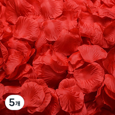 派對用玫瑰花瓣 500入, 5個, 紅色