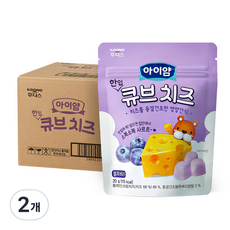 아이얌 한입 큐브치즈 10p, 블루베리, 200g, 2개