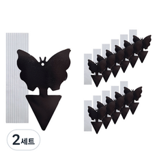 가든잇 초파리 끈끈이 트랩 12p + 와이어 12p 세트 검정, 2세트