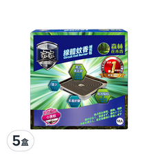 家家 線體紙蚊香 補充包, 節省電源 減少煙霧 保護環境 強效安全環保 有效驅蚊 煙少不嗆鼻, 50g, 5盒