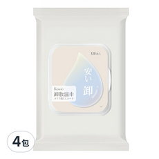 Kesho 減法胺基酸卸妝濕巾120抽4包入,溫和卸妝,敏感肌適用,方便攜帶, 120抽, 4包