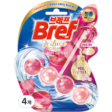 브레프 디럭스 매그놀리아 가든 변기세정제, 50g, 4개