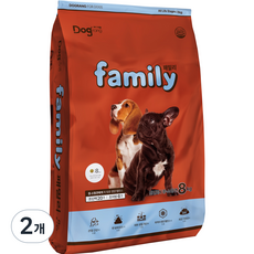 도그랑 강아지 패밀리 중소형견 전연령 대용량 건식사료, 닭, 8kg, 2개