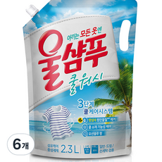 쿨워시 리필 울샴푸, 2.3L, 6개