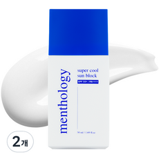 멘톨로지 슈퍼 쿨 선블록 SPF50+ PA++++, 2개, 50ml