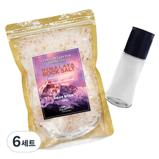 로얄푸드 히말라야 굵은 핑크소금 + 그라인더 세트, 1kg, 6개