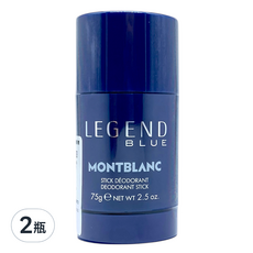 MONTBLANC 萬寶龍 台灣公司貨 傳奇紳藍淡香精體香膏 75g 男士香氛 持久留香, 2瓶