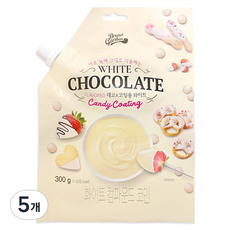 브레드가든 데코 앤 코팅용 화이트 초콜렛 컴파운드 코인, 5개, 300g