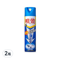 噴效 油性噴霧殺蟲劑, 600ml, 2瓶