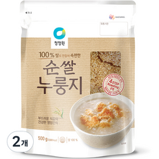 대상 청정원 순쌀 누룽지, 500g, 2개