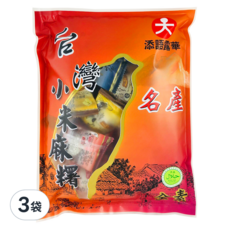 NEWMETRO 天宇食品 特級廚娘 小米麻糬, 台灣名產, 255g, 3袋