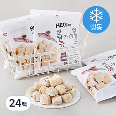 허닭 한입 닭가슴살 큐브 오징어 (냉동), 100g, 24팩