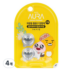 카카오프렌즈방향제리필제리필  AURA 카카오프렌즈 차량용 통풍구 방향제 리필 2ml x 2p 4개 플라워바이플로라향 