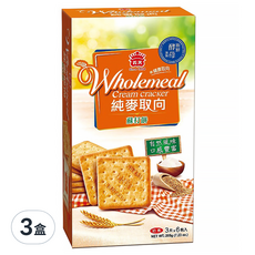 義美 純麥取向蘇打餅乾, 205g, 3盒