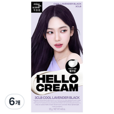 미쟝센 뉴 헬로크림 염모제 125g, 3CLB 쿨라벤더블랙, 6개