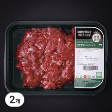 녹색한우 무항생제인증 양지 세절 1+등급 국거리용 (냉장), 300g, 2개