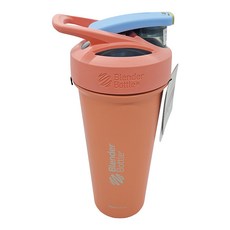Blender Bottle Sleek SS 按壓式不銹鋼搖搖杯, 暖蜜桃, 740ml, 1個