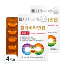 종근당 활력비타민B 플러스, 60정, 4개
