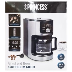 PRINCESS 荷蘭公主 全自動美式研磨咖啡機, 10杯, 24小時定時器, 246015