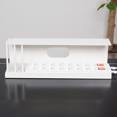 AAUXX 無孔型延長線收納架 C款+收線繩 5入, 白色(收納架)+隨機發貨(魔鬼氈), 1組