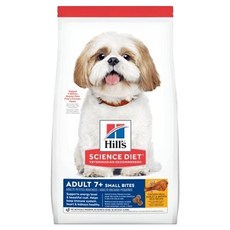 Hill's 希爾思 小顆粒 7歲以上成犬乾飼料, 特調雞肉大麥糙米配方，毛髮亮麗，支持免疫系統，促進心臟和腎臟健康, 雞肉 + 大麥 + 糙米, 2kg, 1袋