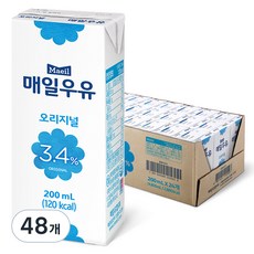 매일우유 오리지널 멸균, 200ml, 48개