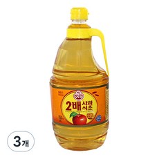 오뚜기 2배 사과식초, 1.8L, 3개