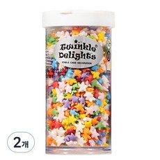 퀄리티스프링클 레인보우 스타 스프링클, 65g, 2개